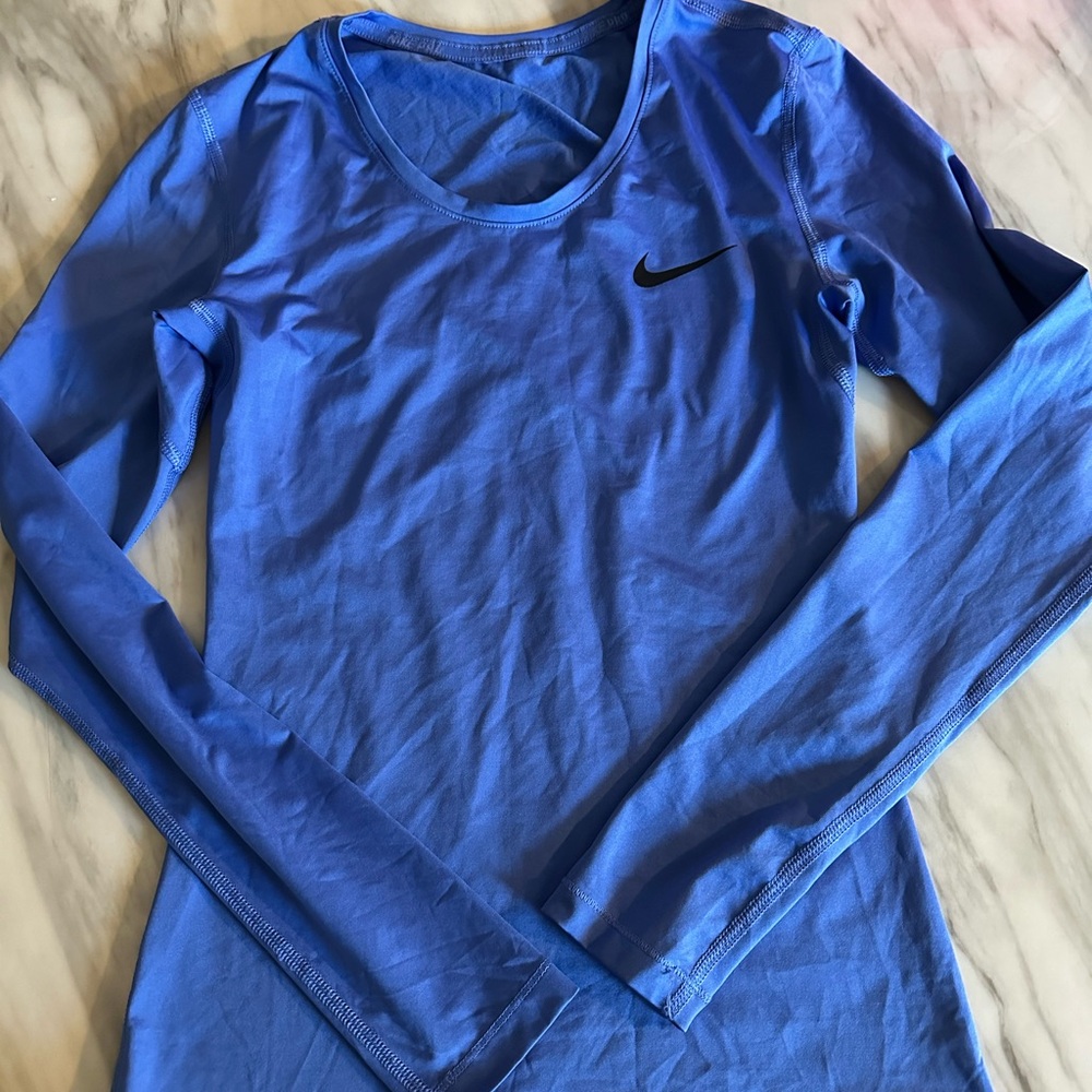 Nike Women's Vibrant Blue Long Sleeve Tee